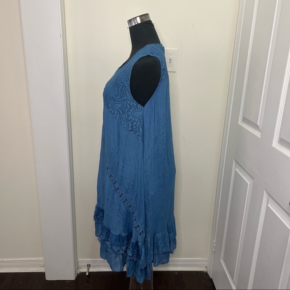Periwinkle Boho Loose Relaxed Fit Boho Dress Size Large - Picture 7 of 16